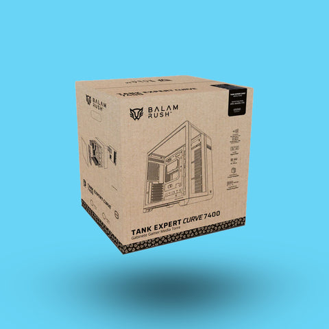 GABINETE BALAM RUSH TANK EXPERT CURVE 7400 MIDI-TOWER ATX/MICRO-ATX/MINI-ITX USB 2.0/3.0 SIN FUENTE 4 VENTILADORES INSTALADOS NEGRO (BR-941594)
