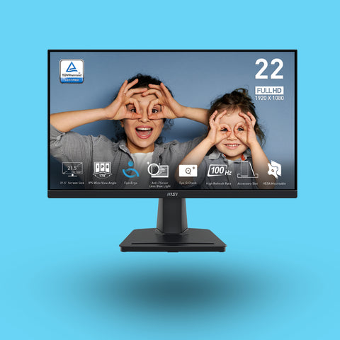 MONITOR LED MSI PRO MP225 DE 21.5 PULGADAS 1920 X 1080 FULL HD 100HZ 4 MS HDMI VGA NEGRO (PRO MP225)