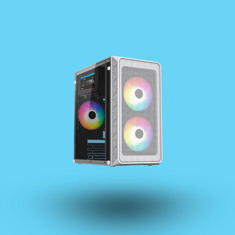 GABINETE ACTECK DOOM PRO MESH GI730M MINI-TOWER MICRO-ATX/MINI-ITX USB 2.0/3.0 FUENTE DE 600W 3 VENTILADORES INSTALADOS BLANCO (AC-939256)
