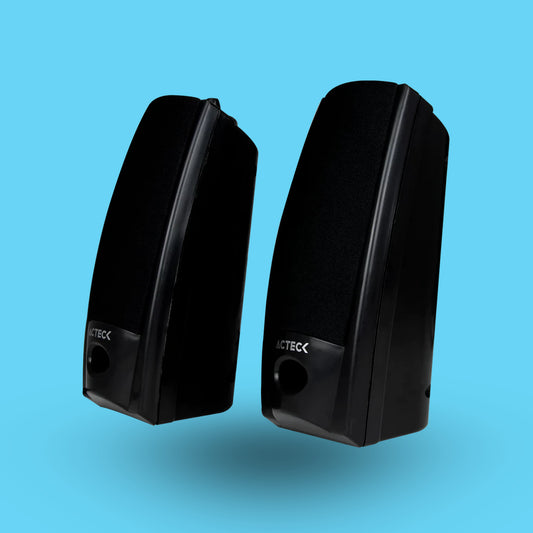 BOCINAS MULTIMEDIA ACTECK 2.0 3.5 MM 6W SONIDO ESTEREO NEGRO AX-2500 (AUBO-014)
