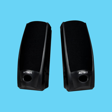 BOCINAS MULTIMEDIA ACTECK 2.0 3.5 MM 6W SONIDO ESTEREO NEGRO AX-2500 (AUBO-014)