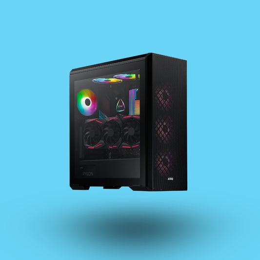 GABINETE ADATA XPG DEFENDER EATX MEDIA TORRE VIDRIO TEMPLADO MINI ITX USB 3.0 SIN FUENTE 3 VENTILADORES NEGRO (DEFENDER-BKCWW)