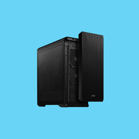 GABINETE ADATA XPG DEFENDER EATX MEDIA TORRE VIDRIO TEMPLADO MINI ITX USB 3.0 SIN FUENTE 3 VENTILADORES NEGRO (DEFENDER-BKCWW)
