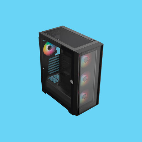GABINETE BALAM RUSH CARBONO TWIN MATE 7000 CON VENTANA RGB MIDI-TOWER ATX/MICRO-ATX/MINI-ITX USB 3.0/2.0 SIN FUENTE 4 VENTILADORES RGB INSTALADOS NEGRO (BR-938792)