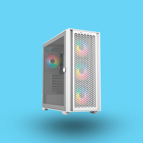 GABINETE BALAM RUSH CARBONO TWIN MATE 7000 CON VENTANA RGB MIDI-TOWER ATX/MICRO-ATX/MINI-ITX USB 3.0/2.0 SIN FUENTE 4 VENTILADORES RGB INSTALADOS BLANCO (BR-938808)