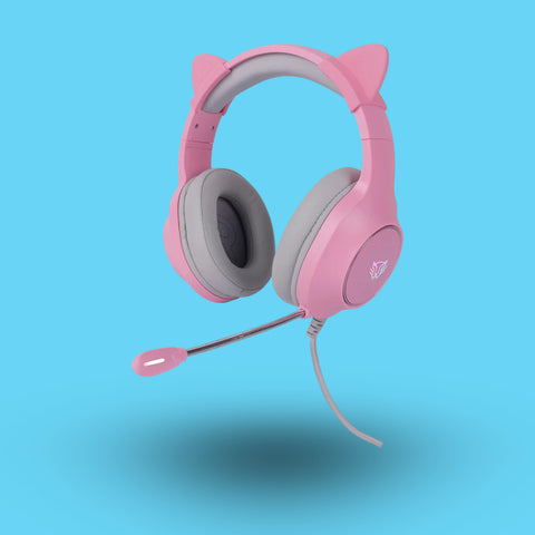 AUDIFONOS BALAM RUSH SONORUS HS750 ALAMBRICO DIADEMA RGB ROSA (BR-932998)
