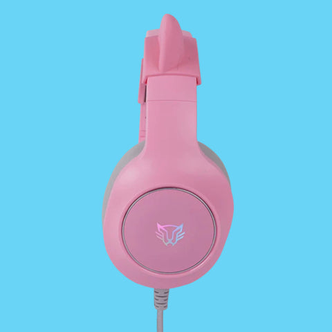 AUDIFONOS BALAM RUSH SONORUS HS750 ALAMBRICO DIADEMA RGB ROSA (BR-932998)