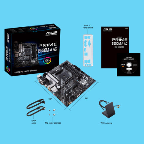 TARJETA MADRE ASUS PRIME B550M-A AC SOCKET AM4 ATX WIFI 4DDR4 128GB 4800MHZ (PRIME B550-A AC)