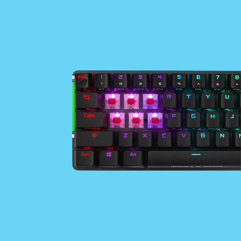 TECLADO GAMER ASUS M601 ROG FALCHION NX RGB MECANICO SWITCH ROG NX BROWN INALAMBRICO NEGRO (M601 ROG FALCHION NX/NXBN/US)