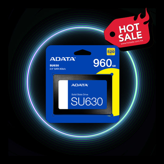 UNIDAD DE ESTADO SOLIDO SSD 960GB ADATA  SU630  SATA III 2.5 (ASU630SS-960GQ-R)