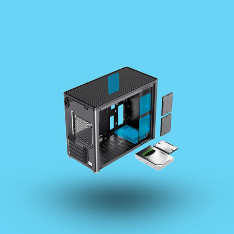 GABINETE GAMER BALAM RUSH ERIS JET GI985 MICRO TORRE SON VENTANA SIN FUENTE NEGRO (BR-934947)