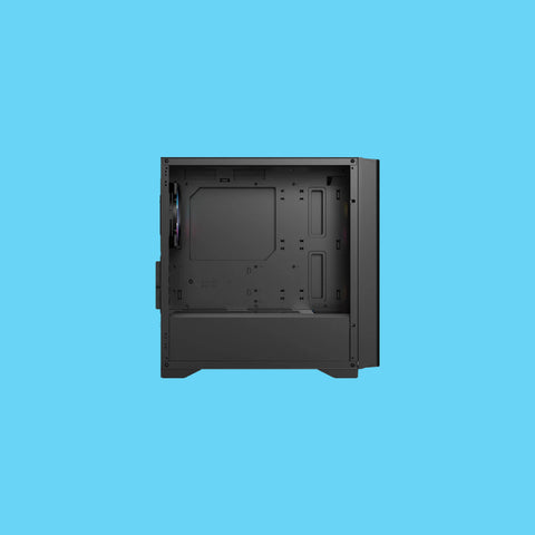 GABINETE GAMER BALAM RUSH CARBONO CRYSTAL 4000C M-ATX MINI TORRE 3 FAN ARGB CRISTAL TEMPLADO USB-C NEGRO (BR-938877)