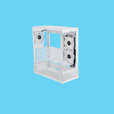 GABINETE BALAM RUSH TANK SUPER 9200 TB VENTANA RGB MIDI-TOWER SIN FUENTE 3 VENTILADORES RGB INSTALADOS BLANCO (BR-938730)