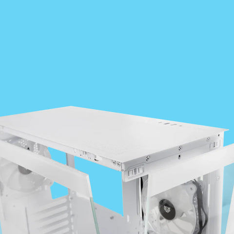 GABINETE BALAM RUSH TANK SUPER 9200 TB VENTANA RGB MIDI-TOWER SIN FUENTE 3 VENTILADORES RGB INSTALADOS BLANCO (BR-938730)