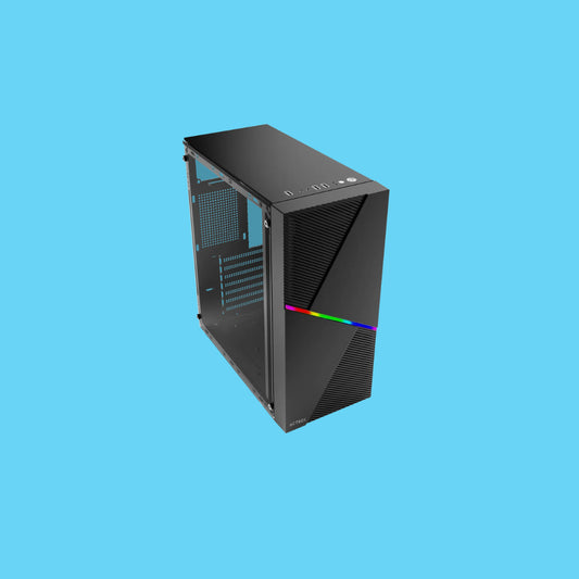 GABINETE ACTECK DRACO GM450 FUENTE 500W ATX MEDIA TORRE CRISTAL TEMPLADO NEGRO (AC-935715)