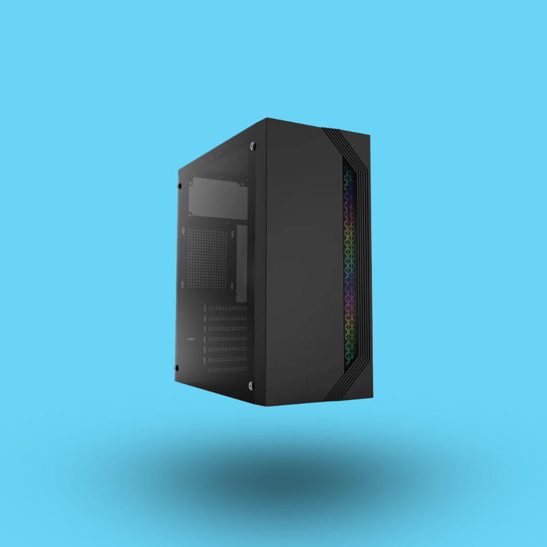 GABINETE ACTECK VIKEN GM434 FUNTE ATX 500W PANEL IZQ DE CRISTAL NEGRO