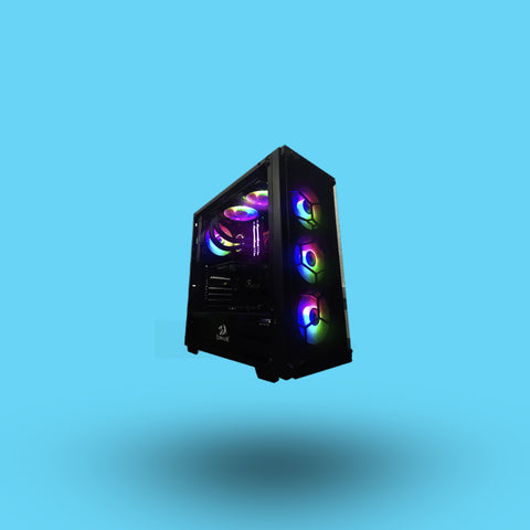 GABINETE REDRAGON WHEELJACK GC606 GAMER ATX ACERO PLATICO Y VIDRIO TEMPLADO 3VENTILADORES SIN FUENTE NEGRO(GC-606BK-3RGB)