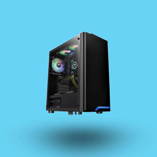 GABINETE THERMALTAKE H100 TG BLACN/WIN 1/120MMM BLUE LED FAN  (CA-1L4-00M1WN-00)