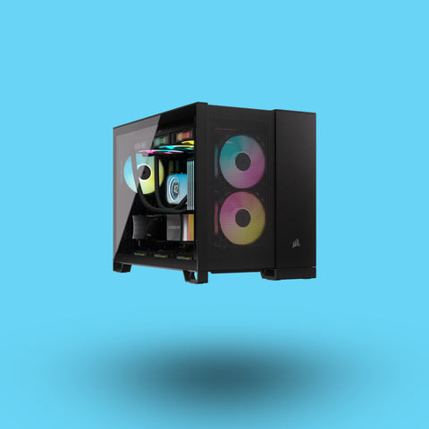 GABINETE CORSAIR 2500D AIRFLOW NEGRO SEMITORRE 2 CAMARAS MATX MITX CRISTALTEMPLADO GAMER (CC-9011263-WW)