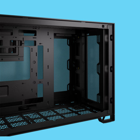 GABINETE CORSAIR 2500D AIRFLOW NEGRO SEMITORRE 2 CAMARAS MATX MITX CRISTALTEMPLADO GAMER (CC-9011263-WW)