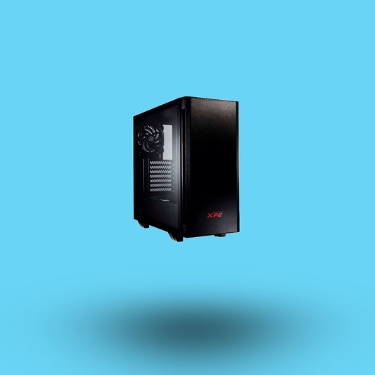 GABINETE GAMER XPG INVADER MID TOWER 2 VENTILADORES SIN FUENTE NEGRO (INVADER-BKCWW)