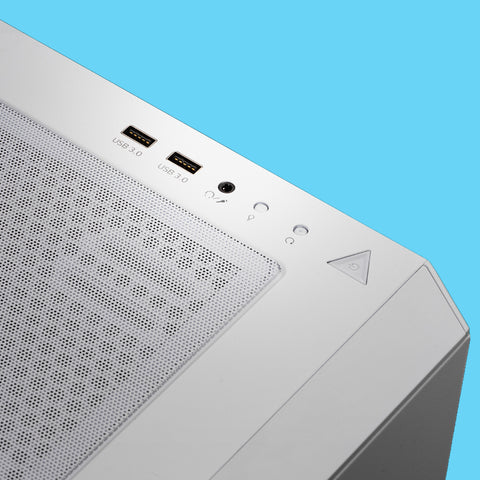 GABINETE GAMER XPG STARKER VENTANA ARGB MEDIA TORRE SIN FUENTE BLANCO (STARKER-WHCWW)