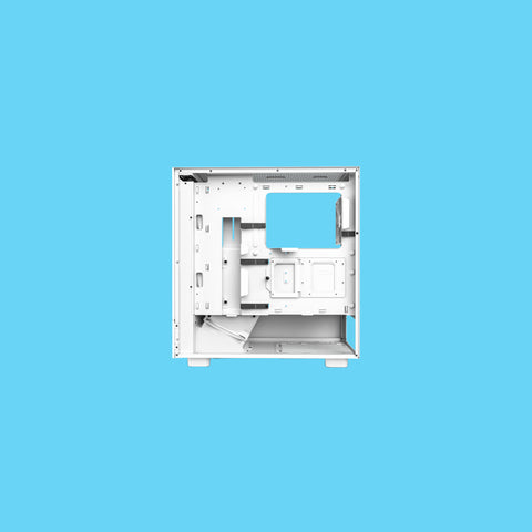GABINETE NZXT H5 FLOW CON VENTANA USB SIN FUENTE 2 VENTILADORES BLANCO (CC-H51FW-01)