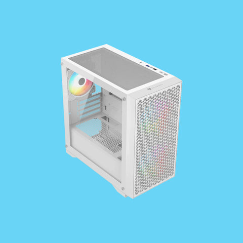 GABINETE BALAM RUSH CARBONO AIRCOOL 4000A MINI-TOWER MICRO-ATX/MINI-ITX USB 2.3.0 SIN FUENTE 3 VENTILADORES ARGB INSTALADOS BLANCO (BR-938860)