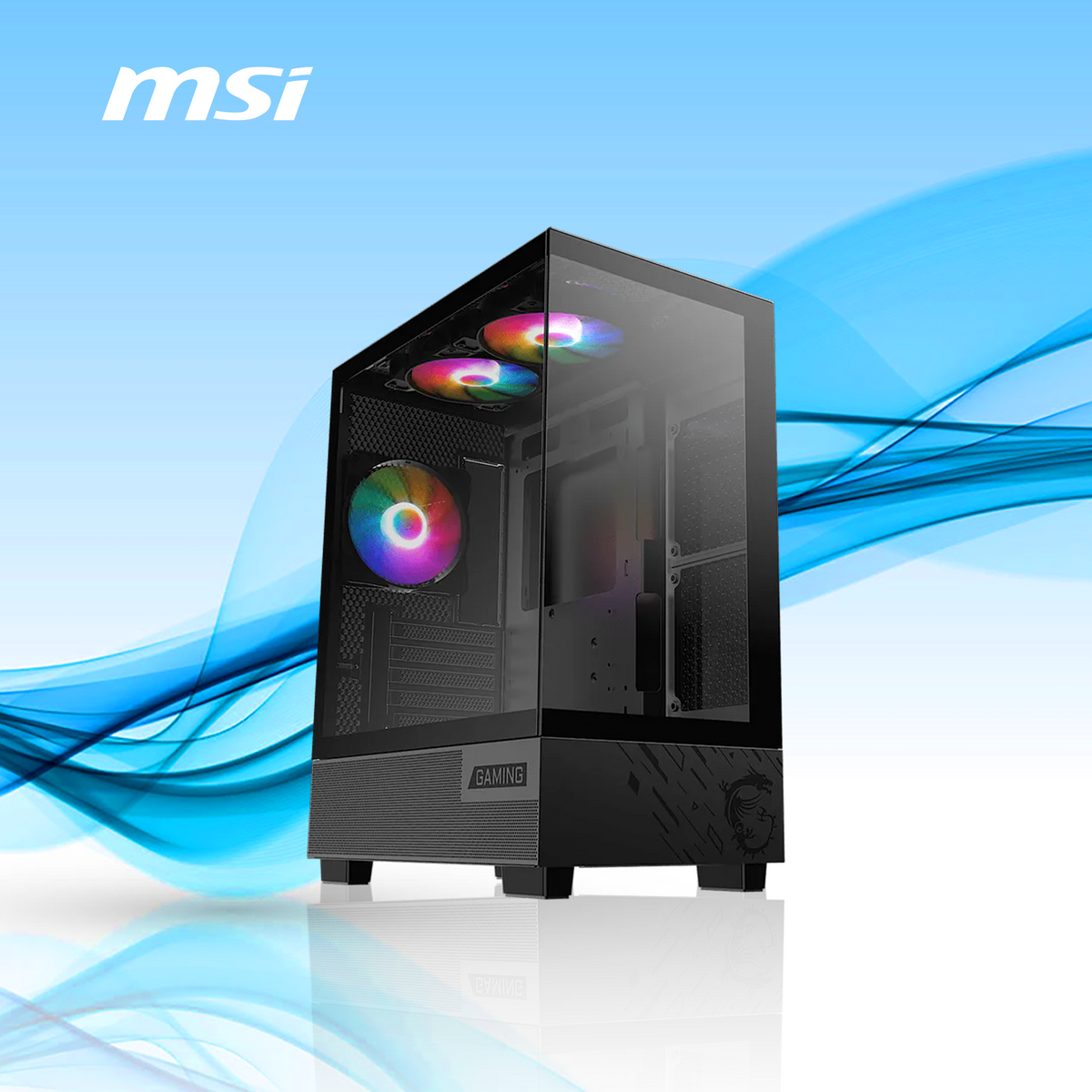 GABINETE MSI PAG PANO M110A, ARGB, CRISTAL, 2 FAN, USB 3.2, MICRO-ATX/ITX, NEGRO (MAG PANO M110A)