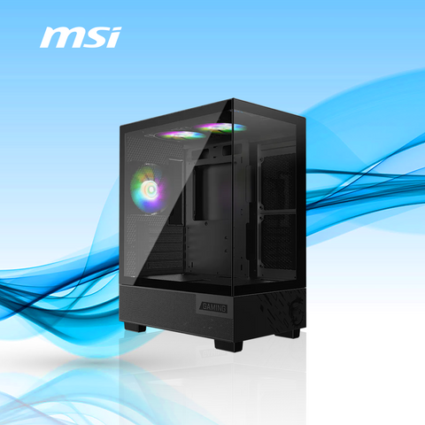 GABINETE MSI PAG PANO M110A, ARGB, CRISTAL, 2 FAN, USB 3.2, MICRO-ATX/ITX, NEGRO (MAG PANO M110A)