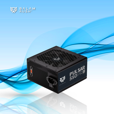 FUENTE DE PODER BALAM RUSH PULSAR 550PR 550W 80 PLUS WHITE 20+4 PIN ATX NEGRO (BR-937726)