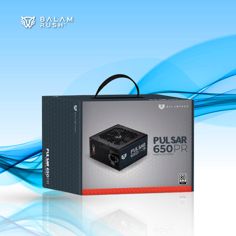 FUENTE DE PODER BALAM RUSH PULSAR 650PR 80 PLUS WHITE 650W 20+4 PIN ATX NEGRO(BR-937719)