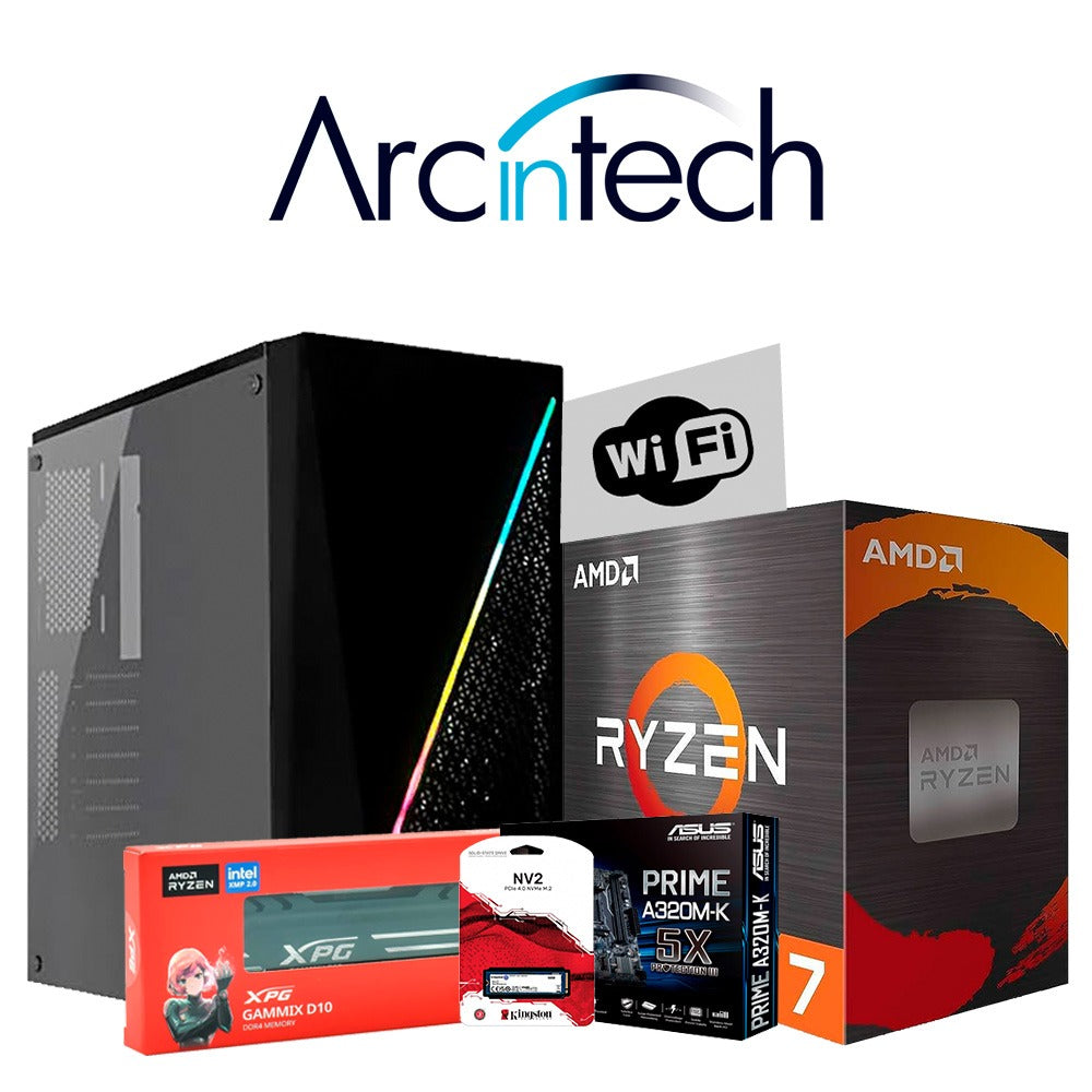 PC Gamer AMD Ryzen 7 5700G Memoria 16GB SSD M.2 1TB Wifi