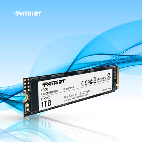 UNIDAD DE ESTADO SOLIDO PATRIOT P300 NVME SSD M.2 1TB 423 MB/S ESCRITURA 2100 MB/S LECTURA PCI EXPRESS 3.0 (P300P1TBM28)