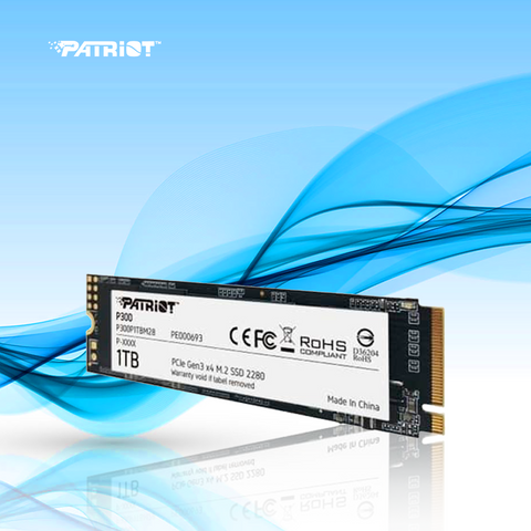 UNIDAD DE ESTADO SOLIDO PATRIOT P300 NVME SSD M.2 1TB 423 MB/S ESCRITURA 2100 MB/S LECTURA PCI EXPRESS 3.0 (P300P1TBM28)