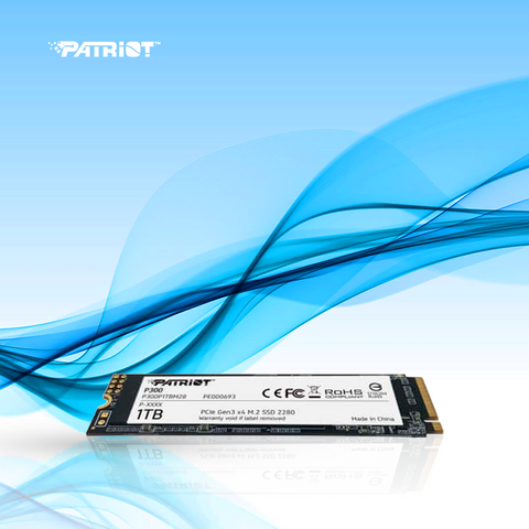 UNIDAD DE ESTADO SOLIDO PATRIOT P300 NVME SSD M.2 1TB 423 MB/S ESCRITURA 2100 MB/S LECTURA PCI EXPRESS 3.0 (P300P1TBM28)