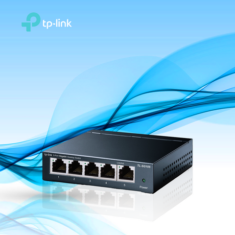 SWITCH TP-LINK TL-SG105 5 PUERTOS RJ45 DE 10/100/1000M CON QOS (TL-SG105)