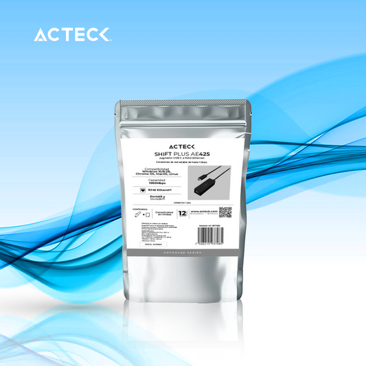 ADAPTADOR DE RED ACTECK SHIFT PLUS AE425 USB-C 1000 MBIT/S NEGRO (AC-937085)