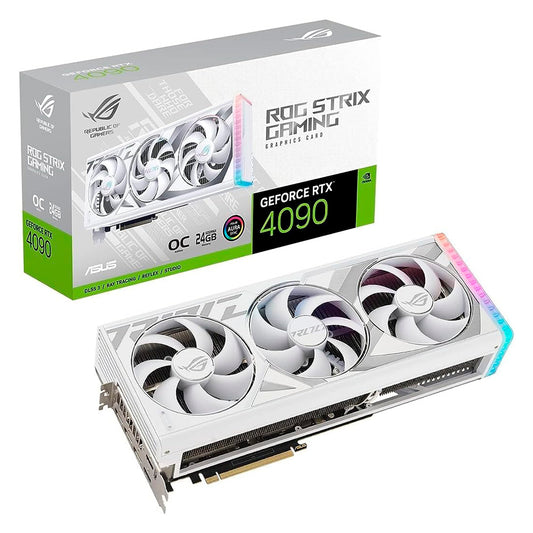 TARJETA DE VIDEO ASUS NVIDIA ROG STRIX GEFORCE RTX 4090 OC WHITE 24GB 384-BIT GDDR6X PCI EXPRESS 4.0 BLANCA (ROG-STRIX-RTX4090-O24G-WHITE)