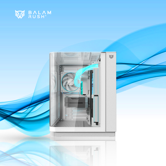 GABINETE BALAM RUSH TANK EXPERT CURVE 6800 MIDI-TOWER ATX/MICRO-ATX/MINI-ITX USB 2.0/3.0 SIN FUENTE 3 VENTILADORES INSTALADOS BLANCO (BR-941587)