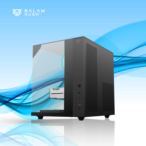 GABINETE BALAM RUSH TANK MAJESTIC 6600 MIDI-TOWER ATX/MICRO-ATX/ITX USB 2.0/3.0 SIN FUENTE 3 VENTILADORES INSTALADOS NEGRO (BR-941525)