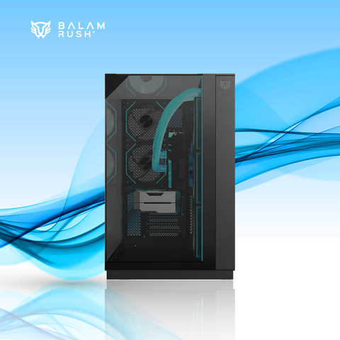 GABINETE BALAM RUSH TANK MAJESTIC 7600 MIDI-TOWER ATX/MICRO-ATX/MINI-ITX USB 2.0/3.0 SIN FUENTE 5 VENTILADORES INSTALADOS NEGRO (BR-941495)