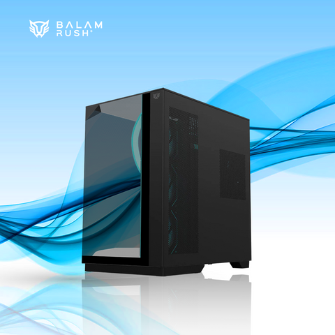 GABINETE BALAM RUSH TANK MAJESTIC 7600 MIDI-TOWER ATX/MICRO-ATX/MINI-ITX USB 2.0/3.0 SIN FUENTE 5 VENTILADORES INSTALADOS NEGRO (BR-941495)