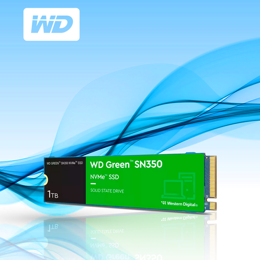 UNIDAD DE ESTADO SOLIDO SSD WD GREEN SN350 NVME M.2 1TB 1850 MB/S ESCRITURA 2400 MB/S LECTURA PCI EXPRESS 3.0 (WDS100T2G0C)