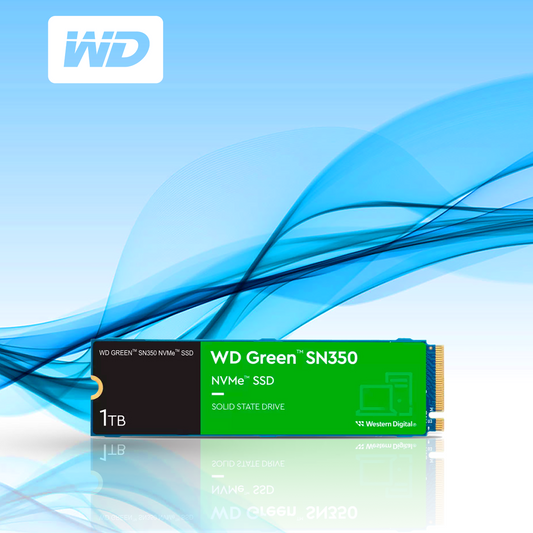 UNIDAD DE ESTADO SOLIDO SSD WD GREEN SN350 NVME M.2 1TB 1850 MB/S ESCRITURA 2400 MB/S LECTURA PCI EXPRESS 3.0 (WDS100T2G0C)