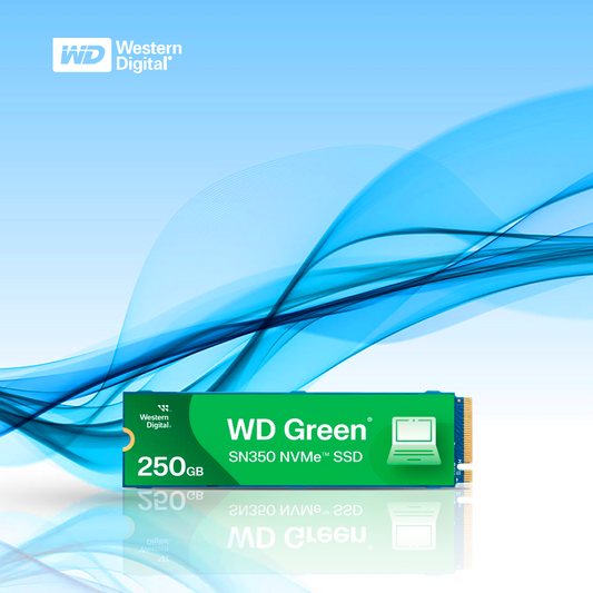 UNIDAD DE ESTADO SOLIDO WD GREEN SN350 NVME SSD M.2 250GB 3500 MB/S ESCRITURA 2400 MB/S LECTURA PCI EXPRESS 3.0 (WDS250G2G0C)
