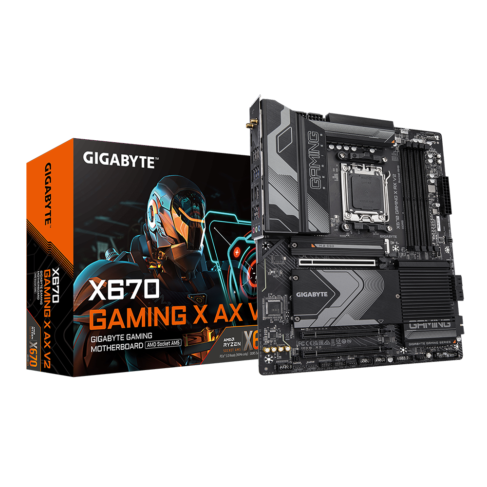 TARJETA MADRE GIGABYTE X670 GAMING X AX V2 ATX AM5 HDMI DDR5 192GB (X670 GAMING X AX V2)