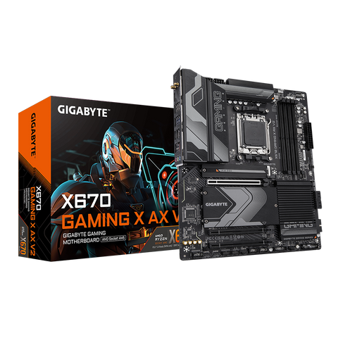 TARJETA MADRE GIGABYTE X670 GAMING X AX V2 ATX AM5 HDMI DDR5 192GB (X670 GAMING X AX V2)