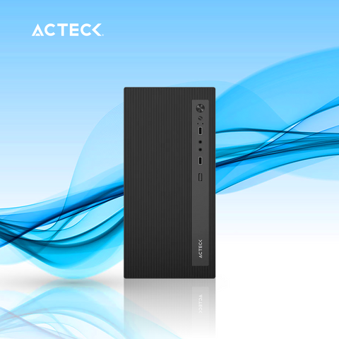 GABINETE ACTECK ZARETH GI210F, MID TOWER, MICRO-ATX, INCLUYE FUENTE DE PODER DE 500W. COLOR NEGRO (AC-943802)