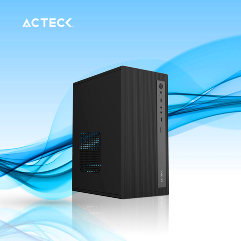 GABINETE ACTECK ZARETH GI210F, MID TOWER, MICRO-ATX, INCLUYE FUENTE DE PODER DE 500W. COLOR NEGRO (AC-943802)